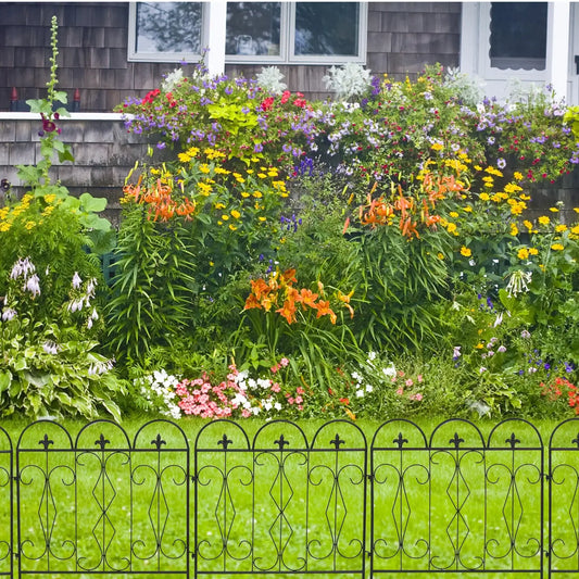 5 Pieces Outdoor Rustproof Metal Garden Border Fence Landscape Wire Fencing