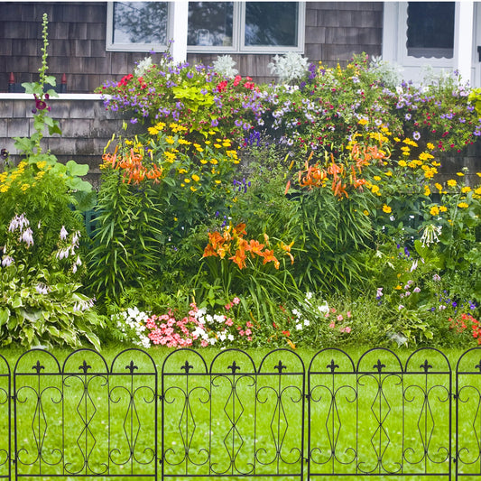 5 Pieces Outdoor Rustproof Metal Garden Border Fence Landscape Wire Fencing
