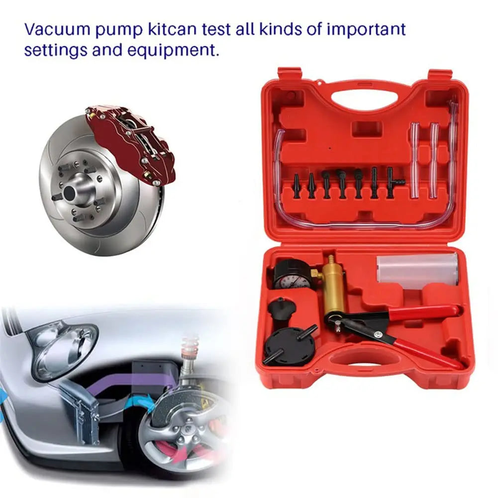 2 in 1 Vacuum Brake Pressure Fluid Pump Car Manual Brake Fluid Bleeder Kit Vehicle Fluid & Oil Change Pump Tool