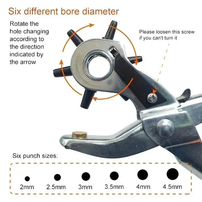 Multi Functional Leather Punching Tool Watch Strap Belt Cowhide Manual Punches Labor-Saving Pliers DIY Handicraft Accessories