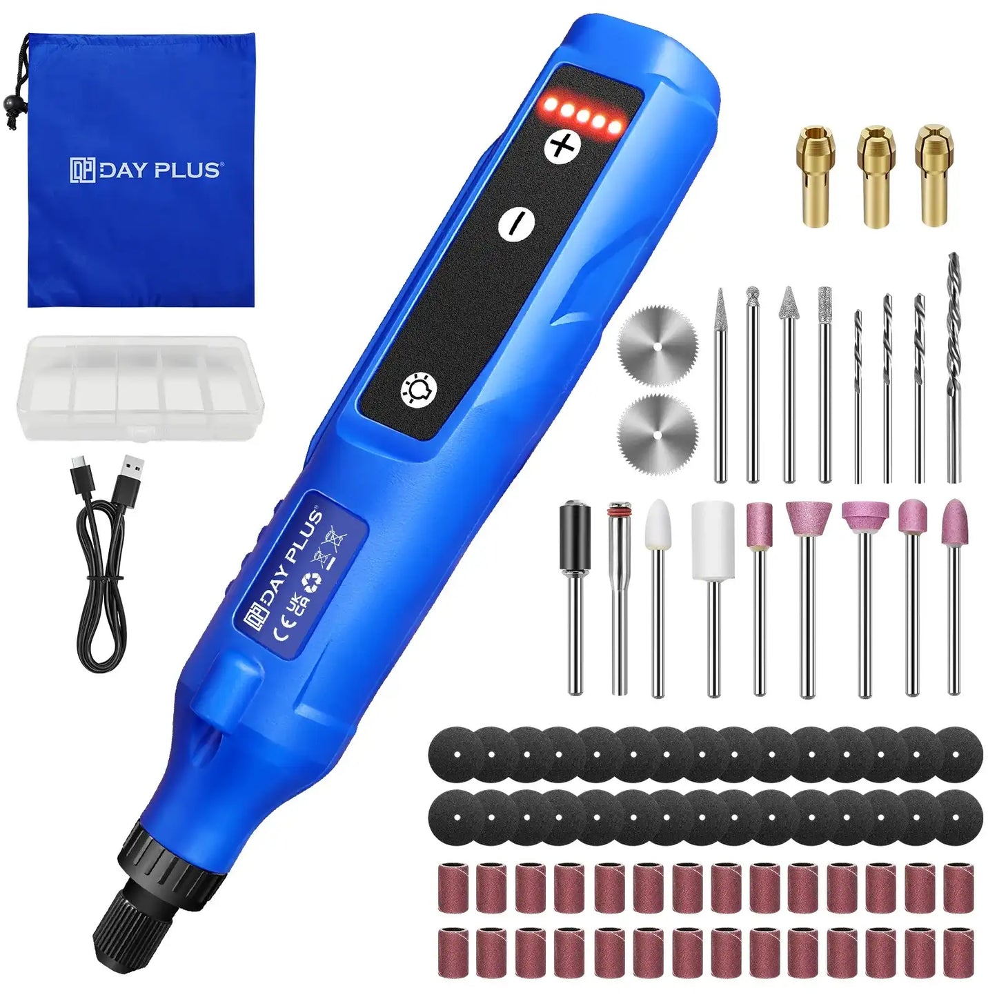 Cordless Rotary Tool Rechargeable With 1.5 Ah Li-Ion Battery For Sanding, Polishing, Drilling, Etching, Engraving And DIY Crafts