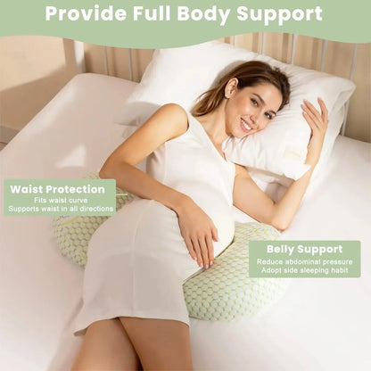 Pregnancy Pillow For Pregnant Women, Soft Body Pillow, Support for Back, Hips, Legs,Maternity Pillow Cushion Sleeper Helper