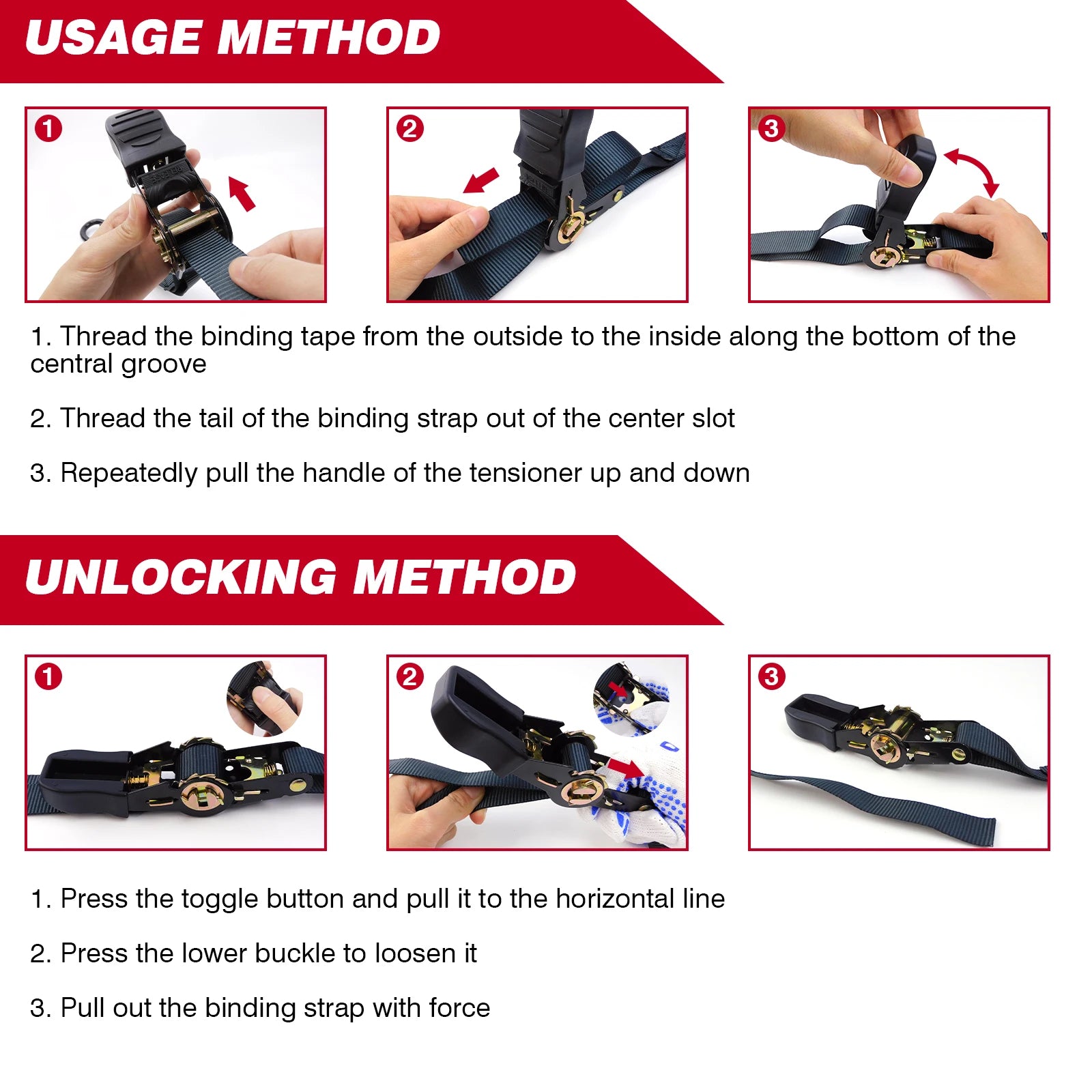 Dayplus Ratchet Tie down Straps, 800Kg Break Strength, Rubber Coated Metal Handles, Plastic Coated Metal Hooks, Carrying Bag