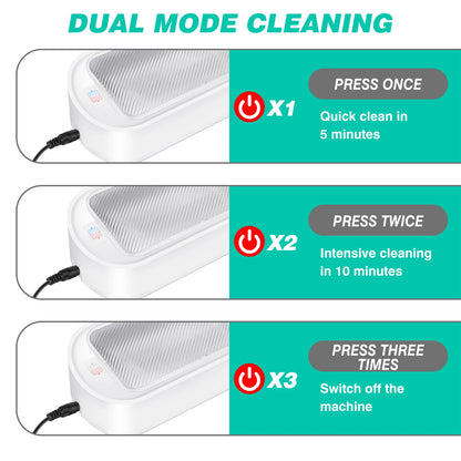Professional Ultrasonic Cleaner Sonic Wave 650ml Tank Glasses Watch Jewellery Cleaning Machine Tool