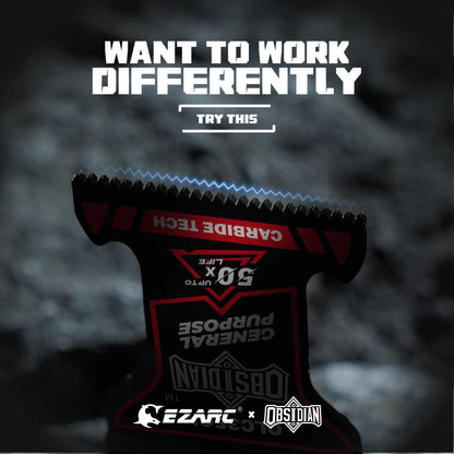 EZARC Carbide Oscillating Multitool Blades Obsidian Universal Quick Release Oscillating Saw Blades For Metal, Wood, Drywall x 3 Pack