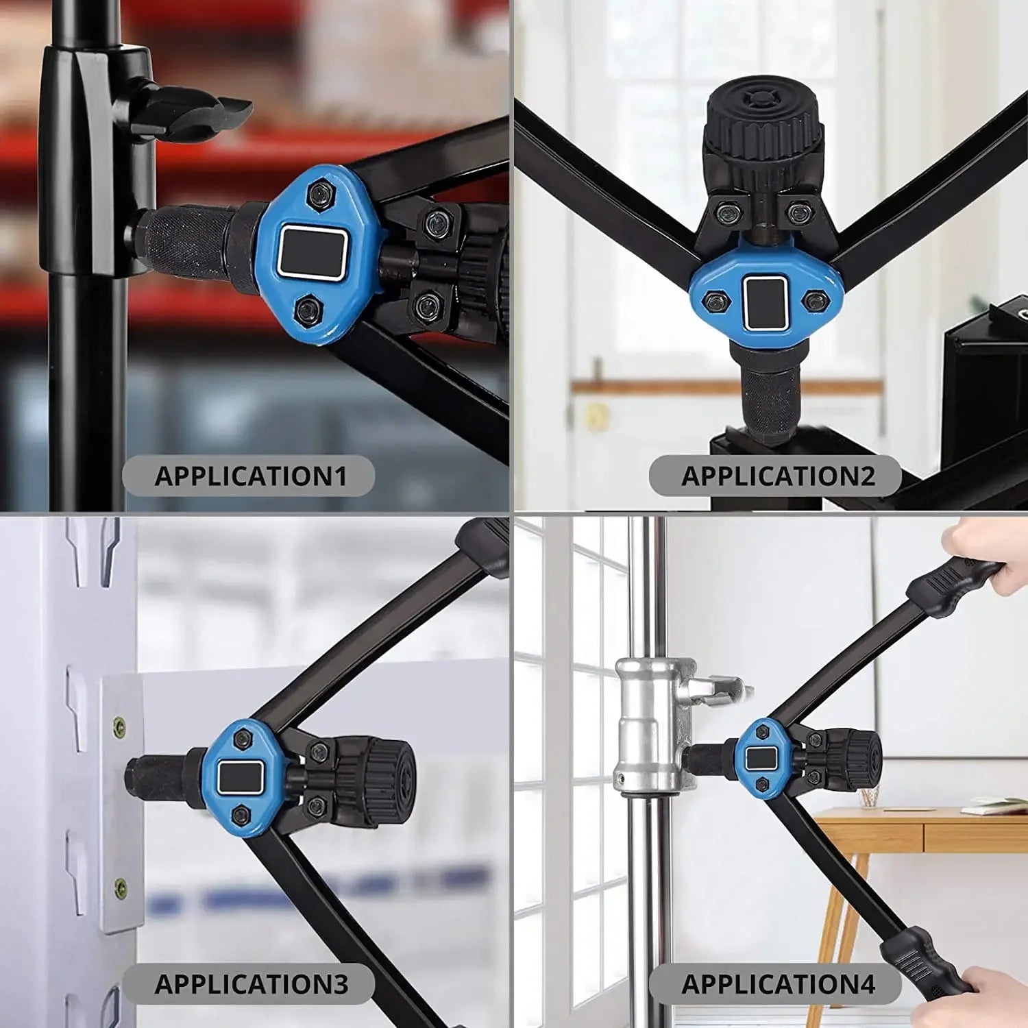 13” Hand Rivet Nut Gun Hand Riveter Rivnut Tool Kit with 7 Pcs Metric Mandrels and 110Pcs Rivet Nuts from M3 to M12