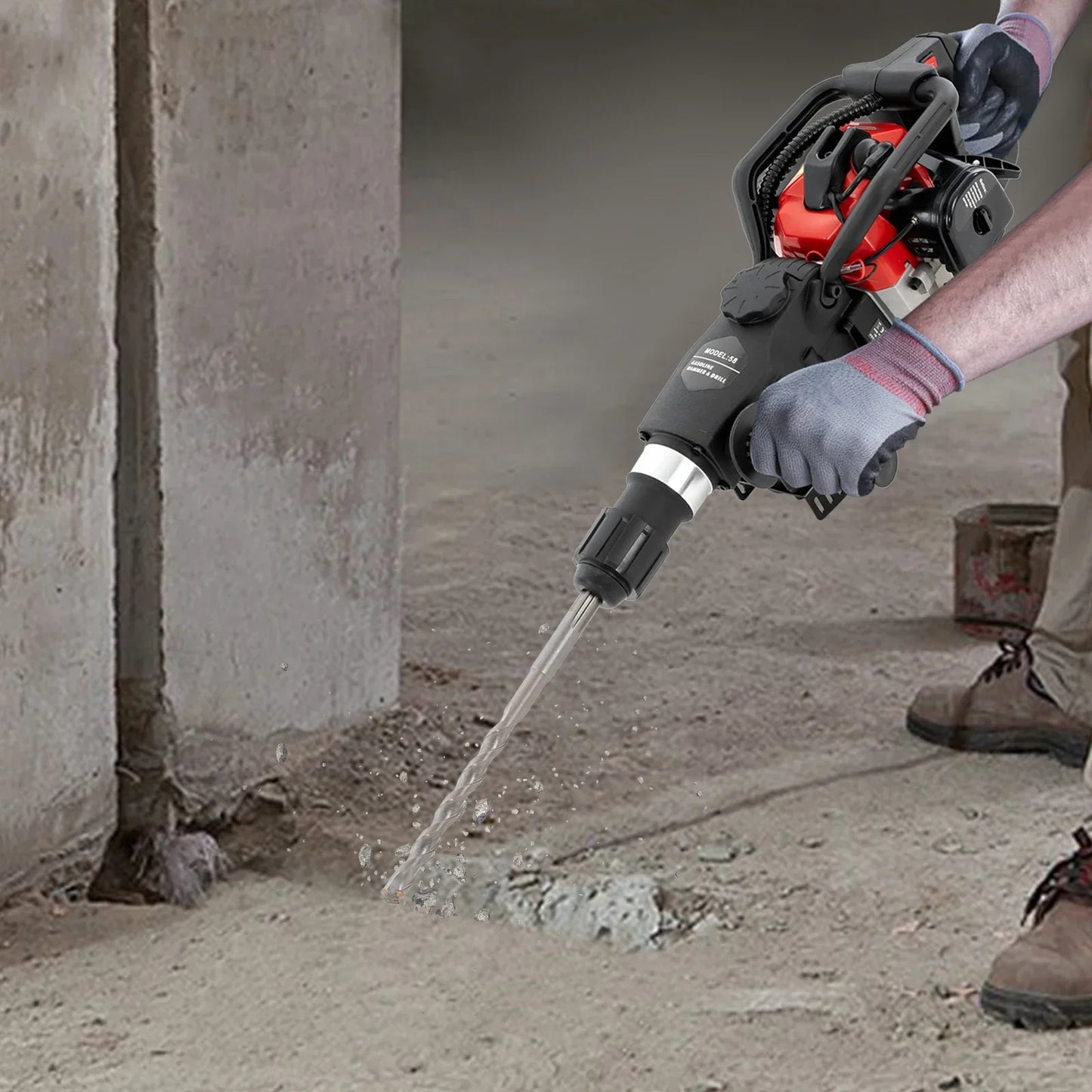 Demolition Jack Hammer 1000W Multiple Functions Power Impact Hammer Picks for Ground Slotting, Rock Breaking