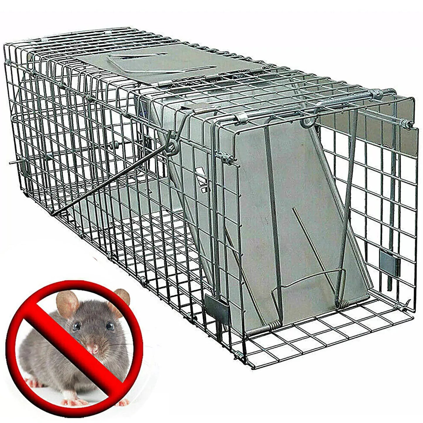 One-Door Live Humane Animal Traps Cage Catcher Rat Trap For Mouse Squirrel Rabbit Trap, Catch and Release