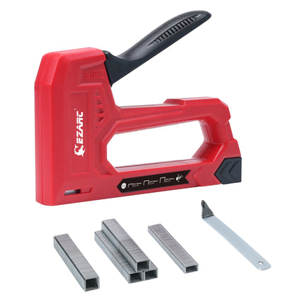 EZARC Hand Staple Gun Kit for Woodworking With 1000 Staples And Staple Remover, Light Duty Stapler And Nail Gun
