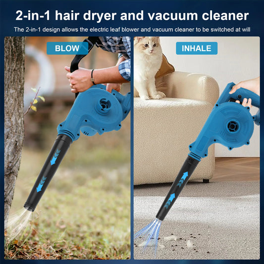 2 in 1 Cordless Air Blower Lightweight Electric Suction Vacuum Adjustable Strong Wind Leafs Blower Blowing Suction Tool