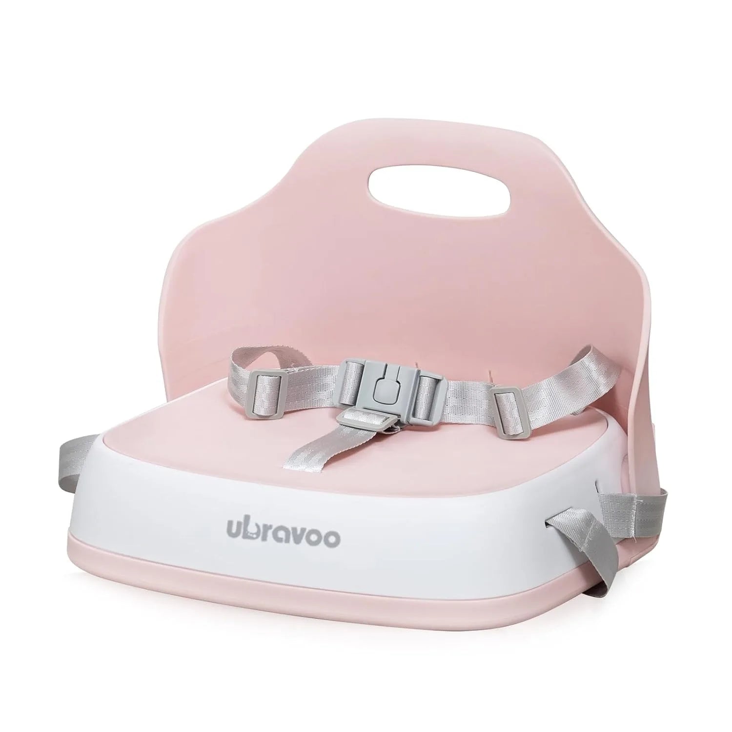 UBRAVOO Portable Booster Seat for Children to Eat, Travel High Chair with 3-Point Harness and 2 Adjustable Straps, Washable