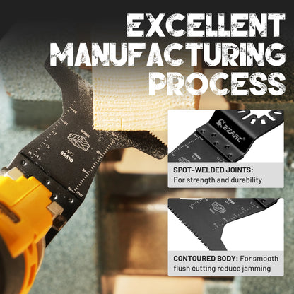 EZARC Oscillating Saw Blades, Cr-V Teeth Oscillating Multitool Blades, Precision Cutting Blades for General Cutting, Woodworking