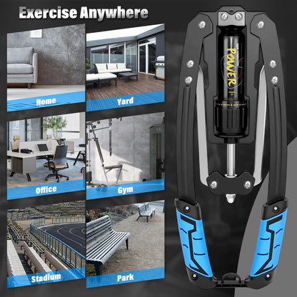 Power Twister, Adjustable Hydraulic Resistance Weight Training Spring Chest Exerciser Expander 10-200Kg, Fitness Arm Exercise Equipment