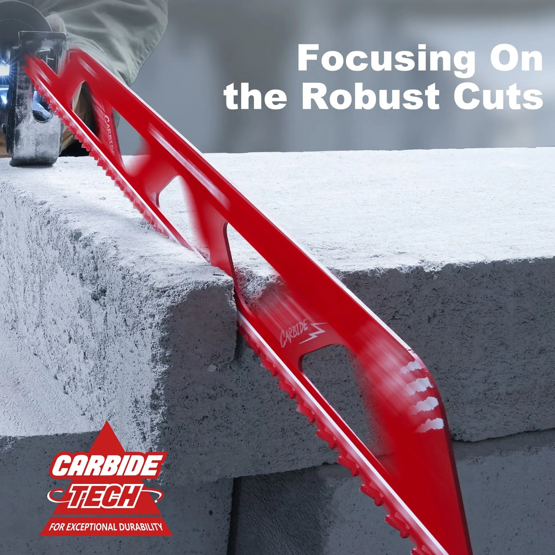 EZARC Demolition Masonry Reciprocating Saw Blade, Carbide Saw all Blades for Cutting Aerated Concrete, Concrete Block, Brick 