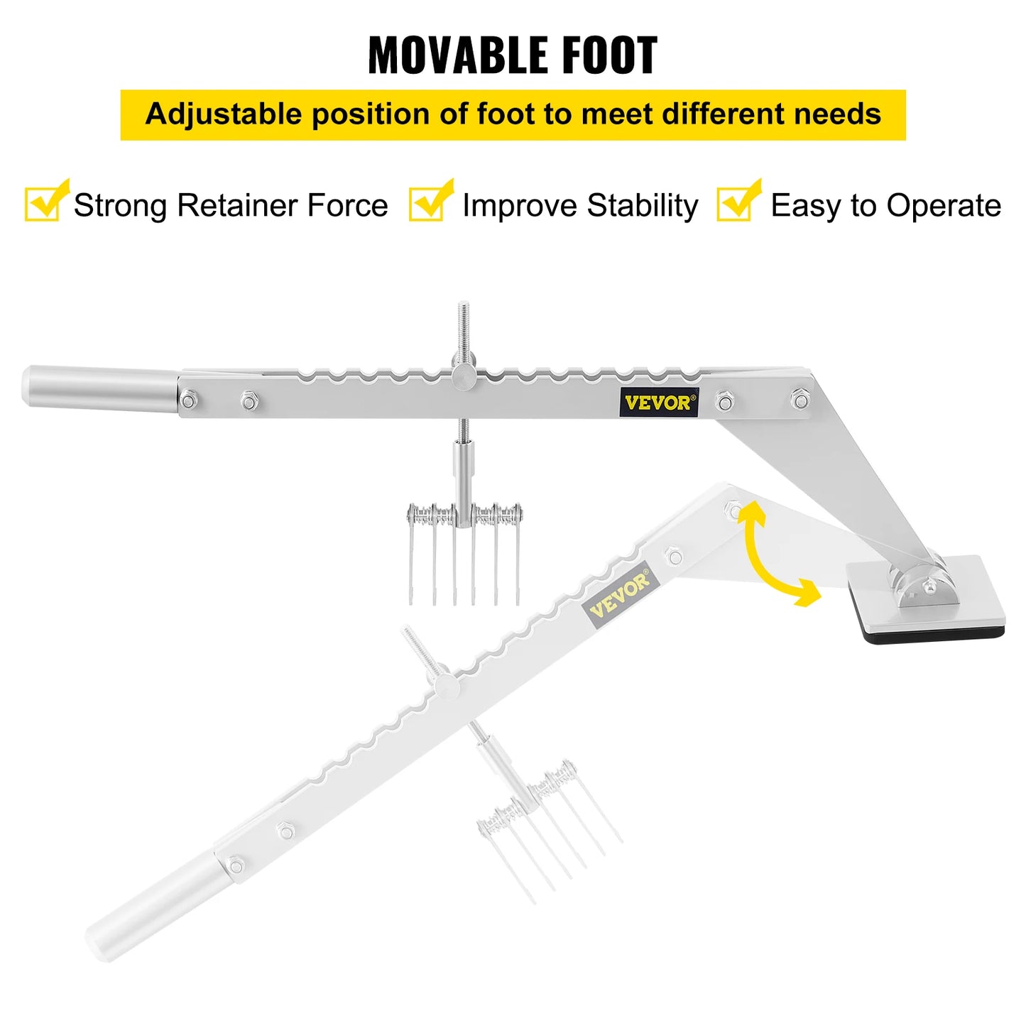 Dent Pull Bar 6 Claw Hook Dent Puller Single Leg Levelling Portable Dent Pull Bar Aluminum Alloy for Car Dent Repairing