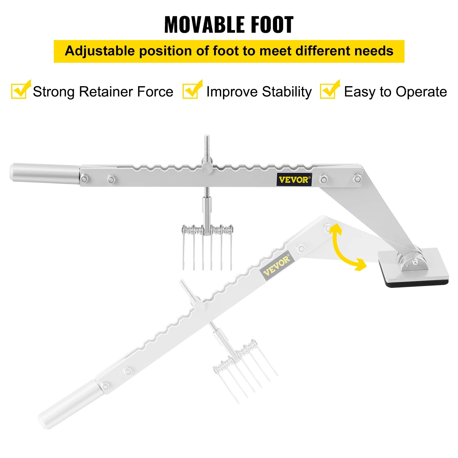 Dent Pull Bar 6 Claw Hook Dent Puller Single Leg Levelling Portable Dent Pull Bar Aluminum Alloy for Car Dent Repairing