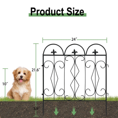 5 Pieces Outdoor Rustproof Metal Garden Border Fence Landscape Wire Fencing