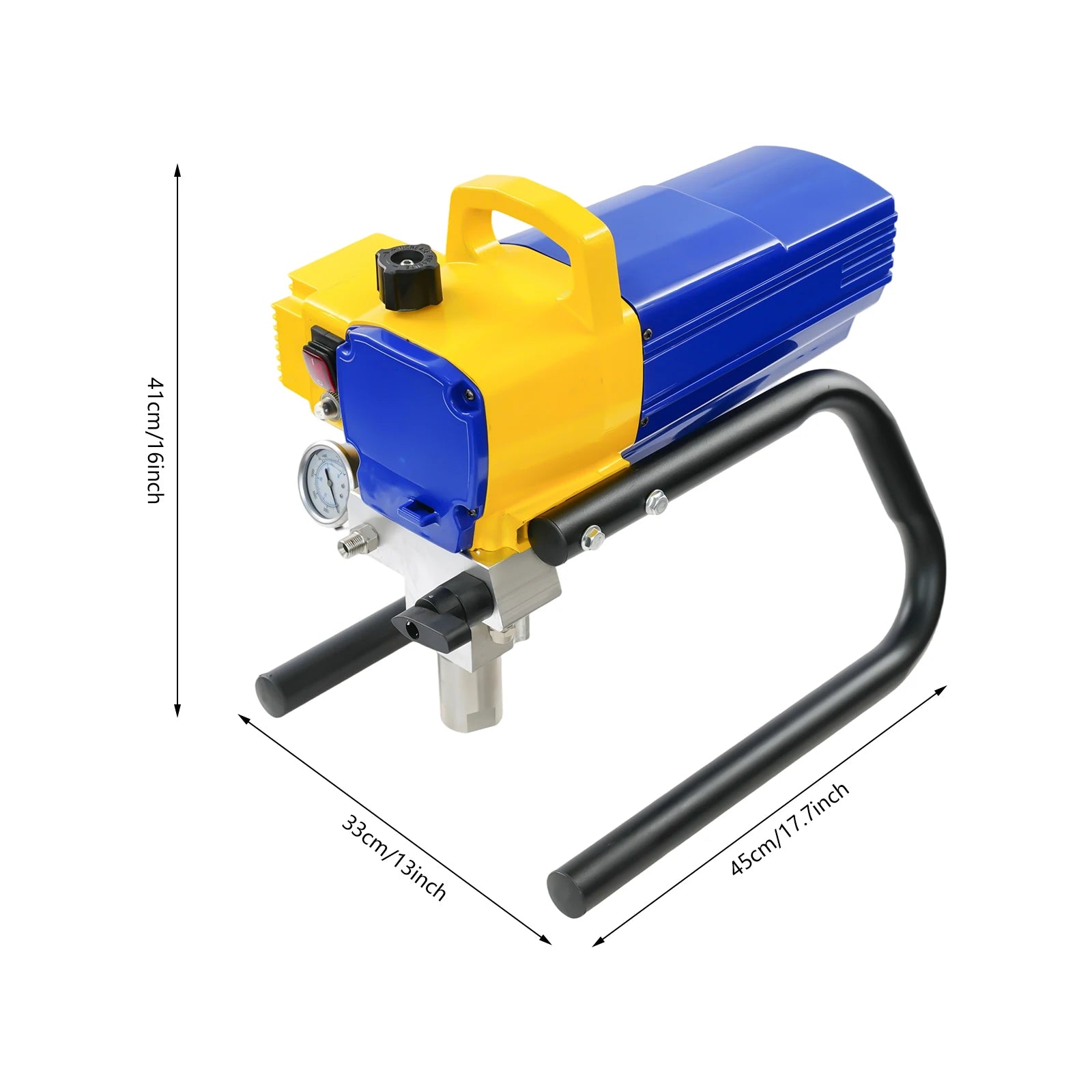 1800W Wall Paint Sprayer, 220V Electric Sprayer With 9M Hose 3600Psi For Wall Interior & Exterior Industrial Painting