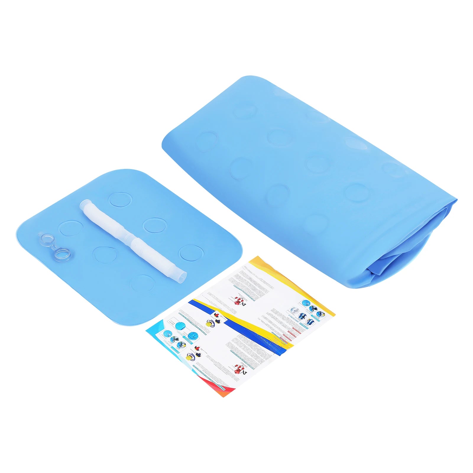 Portable Inflatable Bathtub Foldable Soaking Tub with Ergonomic Backrest Zipper Lid Thickened PVC for Home Apartment Backyard