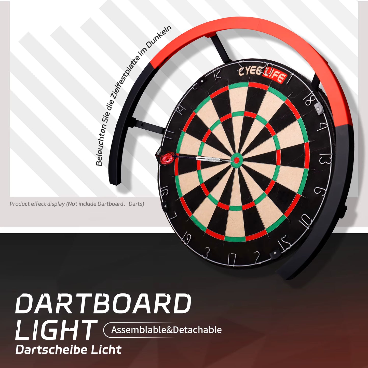 CyeeLife LED Dartboard Lighting System | 240° Coverage | Energy-Efficient LED | Compatible with All Standard Dartboards | UK Stock