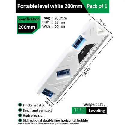 Portable Magnetic Pocket Spirit Level Mini Protractor With Metric Ruler Woodworking Level, Horizontal And Vertical Measure