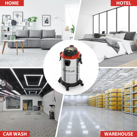 1200W Heavy Duty Wet Dry Vacuum, 20L Industrial Strength For Garage, Car, Workshop, Commercial Use, Blower & Suction Modes