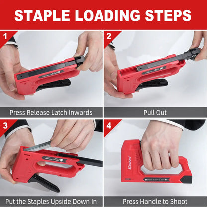 EZARC Hand Staple Gun Kit for Woodworking With 1000 Staples And Staple Remover, Light Duty Stapler And Nail Gun