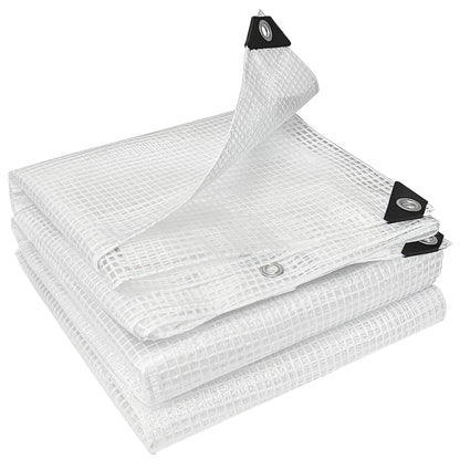 Outsunny 3 x 5m Waterproof Tarpaulin, Heavy Duty 140GSM Tear-Resistant PE Tarp with Reinforced Grommets, UV Protected Cover