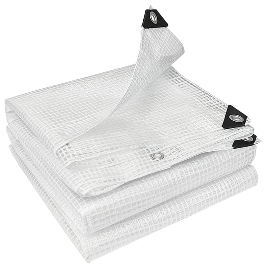 Outsunny 3 x 5m Waterproof Tarpaulin, Heavy Duty 140GSM Tear-Resistant PE Tarp with Reinforced Grommets, UV Protected Cover