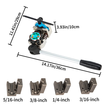  Brake Line Flaring Tool 45° Double Flares for 3/16" 1/4" 5/16" 3/8" Tube Size Suitable for Soft Metal of Copper Lines