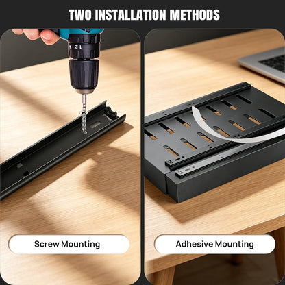 2 Pack Expandable Pull Out Cabinet Organizer Adhesive, Peel and Stick Slide Out Drawers for Kitchen Cabinets,Cabinet Pull Out Shelves for Kitchen Pantry Organization Adjustable Width 12.6"-21"