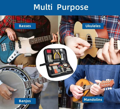 2026 72PCS Guitar Repair Tool Kit Guitar Maintenance Tool Set for Guitar Ukulele Bass Banjo Luthier Tools Guitar Repair Tool Kit