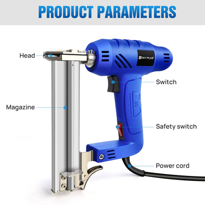 5000W 2 in 1 Electric Staple Nail Gun Multifunction Upholstery Stapler Nailer Tacker Gun For Wood Floor Carpet Fence
