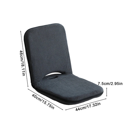 5-Position Adjustable Floor Chair Lazy Sofa Recliner for Reading Gaming (Grey)