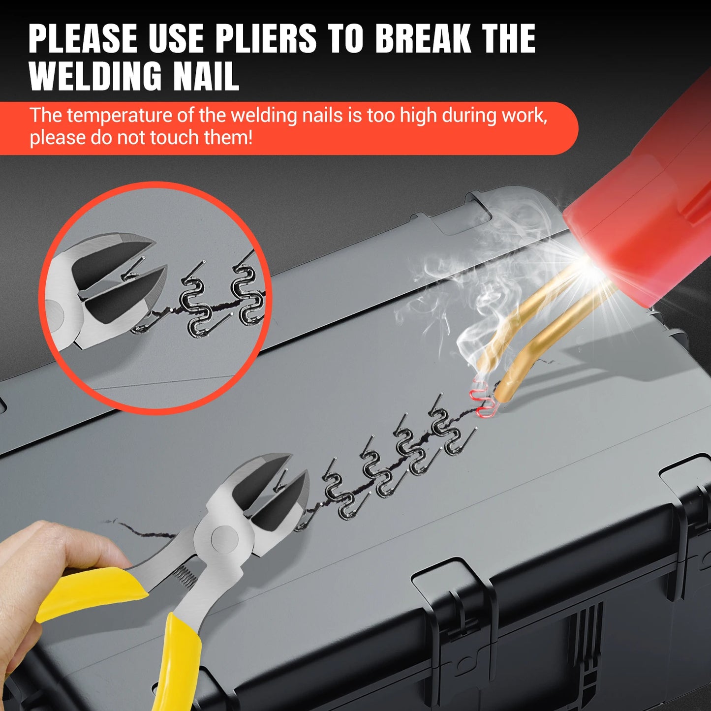 Dayplus 150W Plastic Welding Machine Car Bumper Repair Kit, 800Pcs Hot Staples Welding Repairing Machine Repair Kit for Car