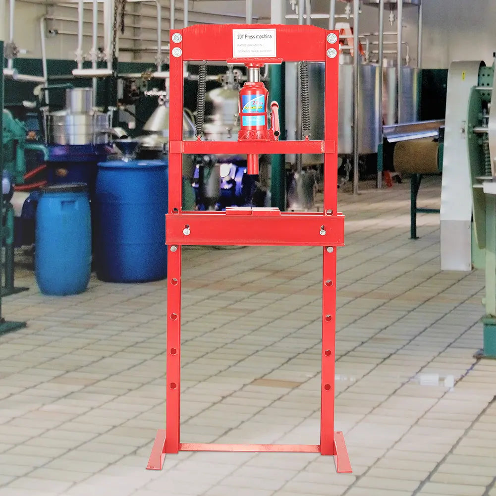 20 Ton Black H Frame Floor Standing Heavy Duty Steel Workshop Garage Hydraulic Press