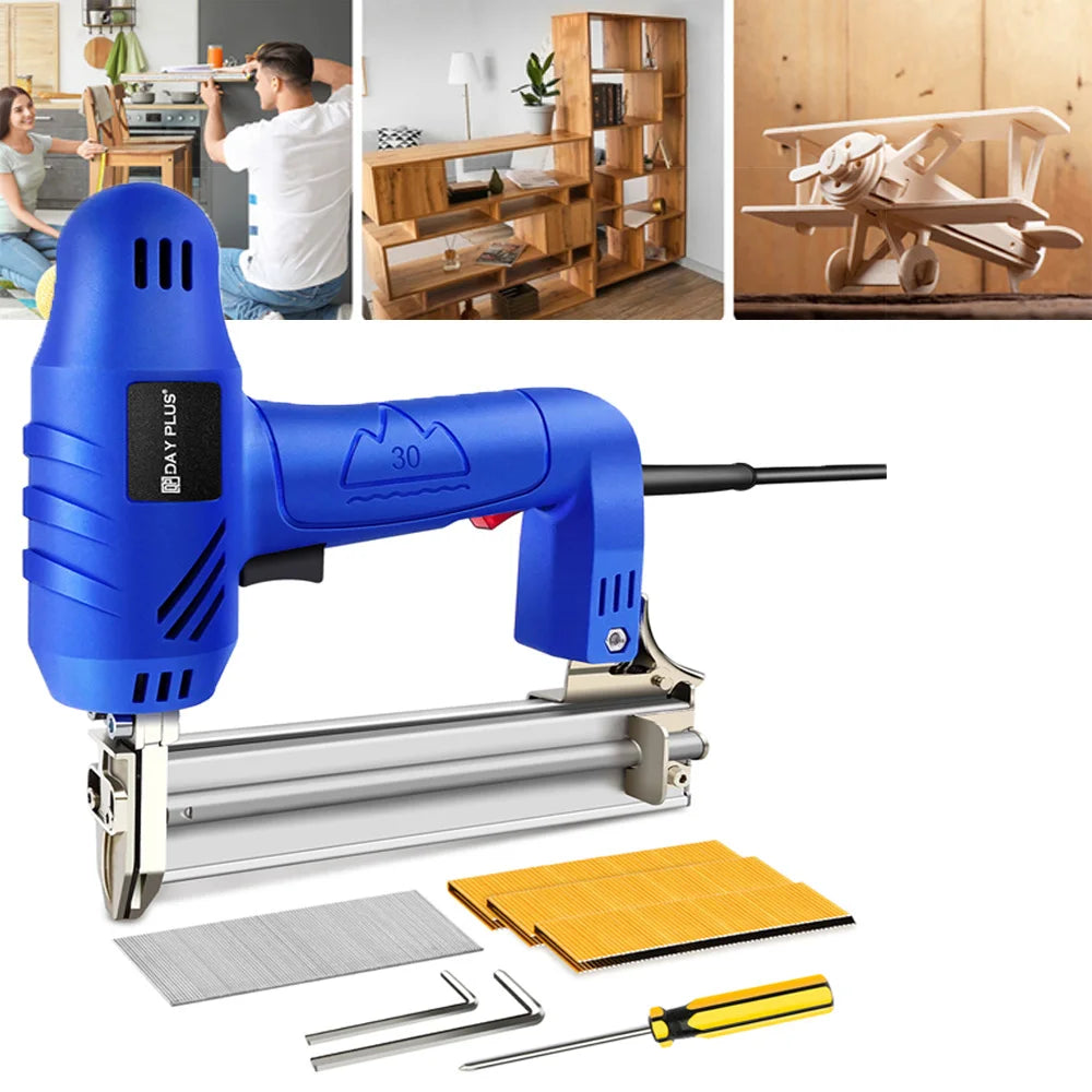 5000W 2 in 1 Electric Staple Nail Gun Multifunction Upholstery Stapler Nailer Tacker Gun For Wood Floor Carpet Fence