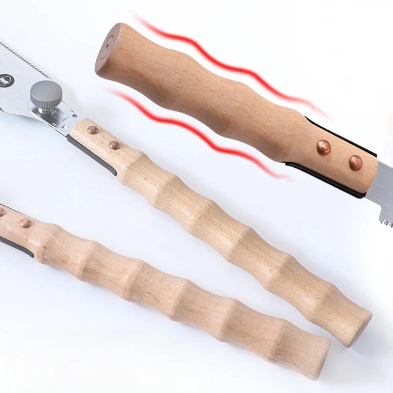 SK-5 Steel Blade Flexible Wood Working Pull Hand Saw, Ergonomic Design Keyless Blade Change Perfect For Woodworking