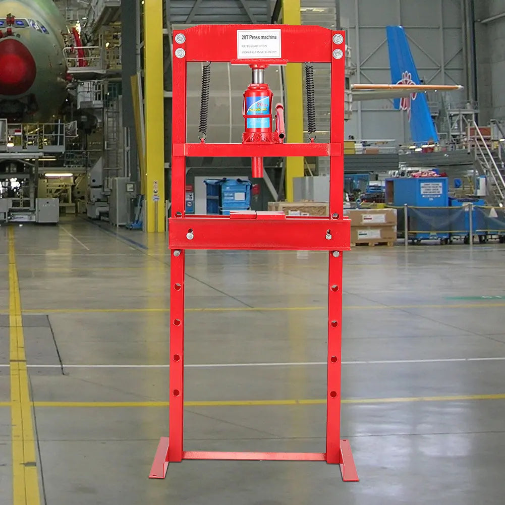 20 Ton Black H Frame Floor Standing Heavy Duty Steel Workshop Garage Hydraulic Press