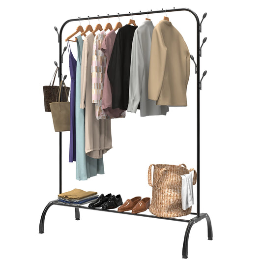 2-In-1 Clothes Drying Rail Rack Folding Clothes Airer Dryer Organiser For Laundry, Space Saving Non-Slip Feet For Hangers In / Outdoor