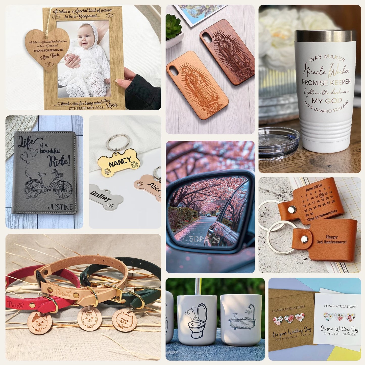 Mini Portable Laser Engraver Diy Bluetooth Machine Painted Dog Tag Paper Leather Wooden Plastic Logo CNC Machine