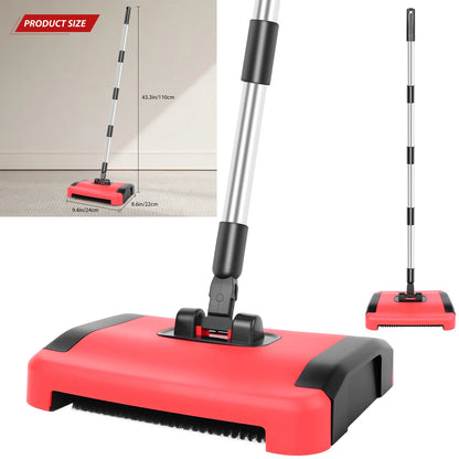 Manual Carpet Cleaner Carpet Floor Sweeper With Detachable Cleaning Comb For Efficient Cleaning For Carpets, Rugs And Indoor Floors