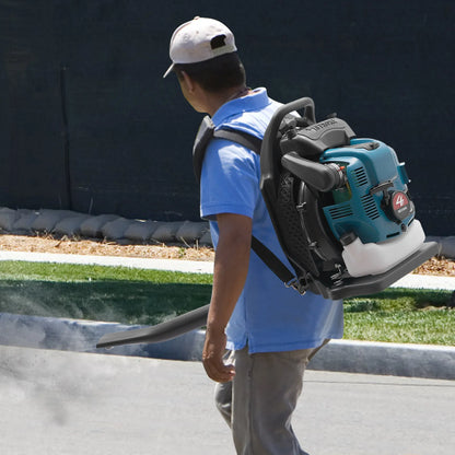 75.6CC Backpack Leaf Blower, 4 Stroke Petrol Powered Leaf Blower, with 498Ft ³/S Powerful Blowing, 1.9L Large Fuel Tank