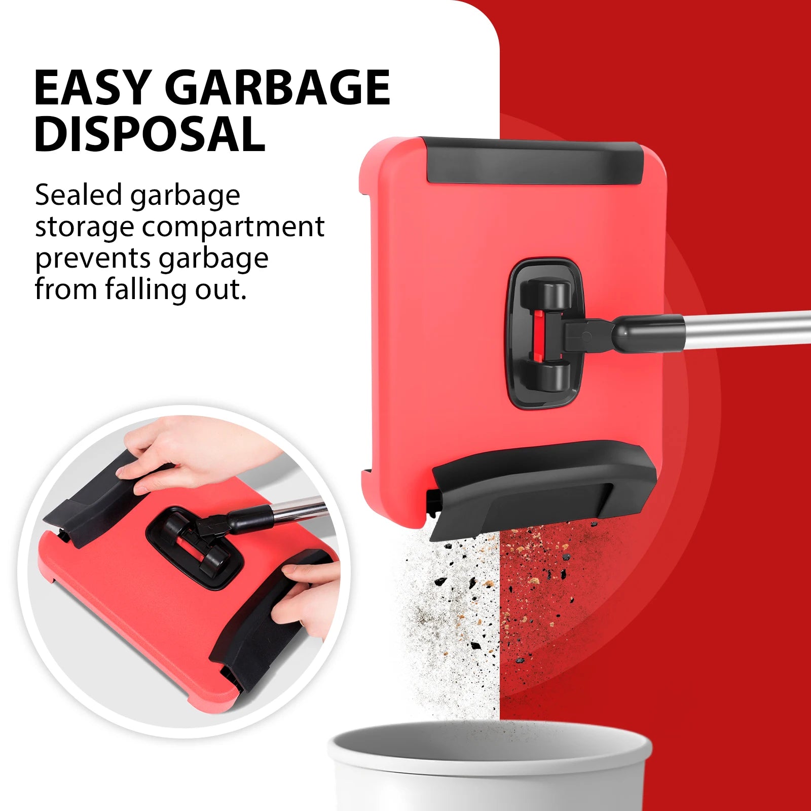 Manual Carpet Cleaner Carpet Sweeper With Detachable Cleaning Comb For Efficient Cleaning For Carpets, Rugs And Indoor Floors