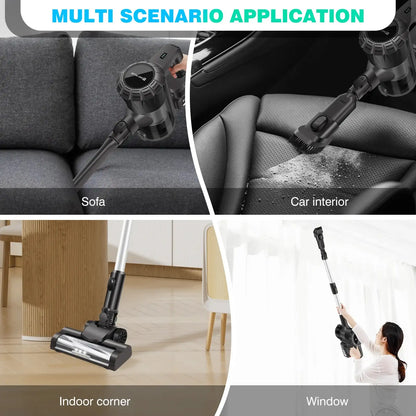Dayplus Cordless Upright Stick Vacuum Cleaner,3 in 1 Wireles Handheld Vacuum Cleaner 130000RPM Brushless for Carpets, Hard Floor