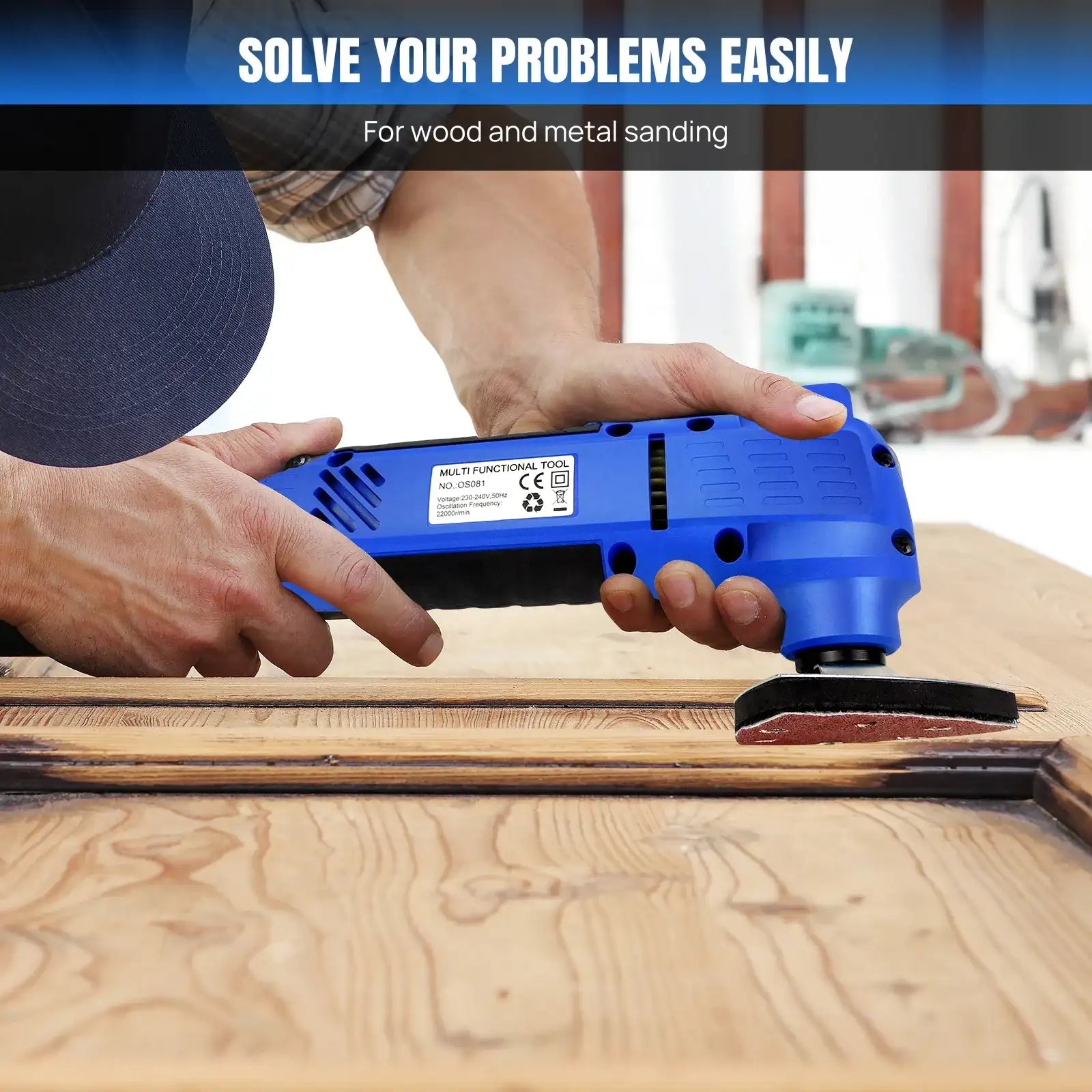 3800W Electric Corded Oscillating Multi Tool 22000RPM, 3°Oscillation Angle For Cutting, Sanding, Scraping, Quick-Fit