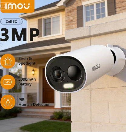 IMOU Cell 3C 3MP Battery Powered Security Camera Outdoor Wireless WIFI Camera Two-Way Talk Surveillance Camera IP66 Weatherproof