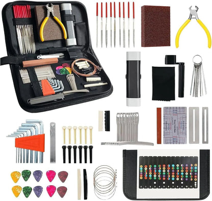 2026 72PCS Guitar Repair Tool Kit Guitar Maintenance Tool Set for Guitar Ukulele Bass Banjo Luthier Tools Guitar Repair Tool Kit