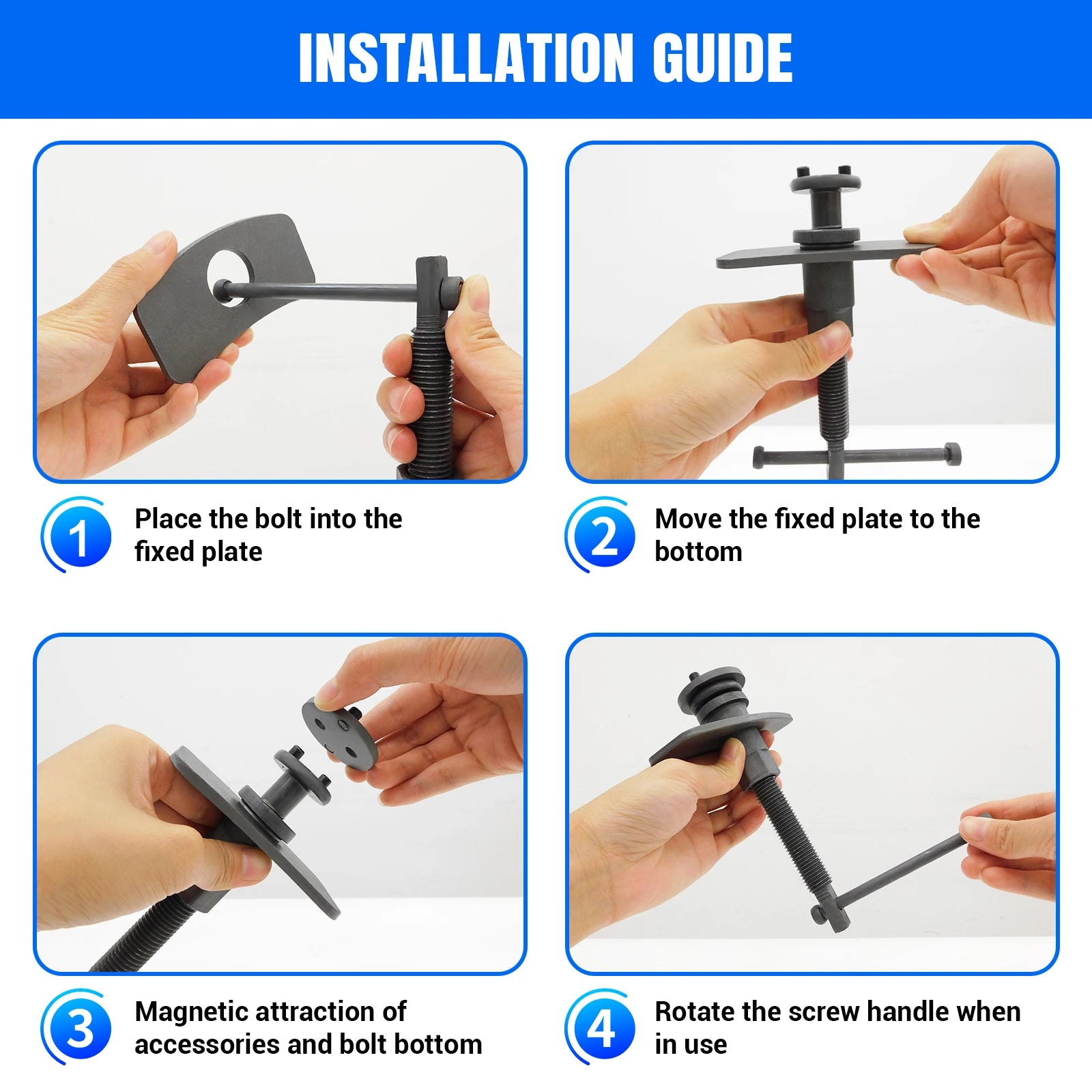 22 Piece Brake Caliper Rewind Tool Kit To Wind Back Front And Rear Disc Brake Piston Compression Pad Replacement Master Set