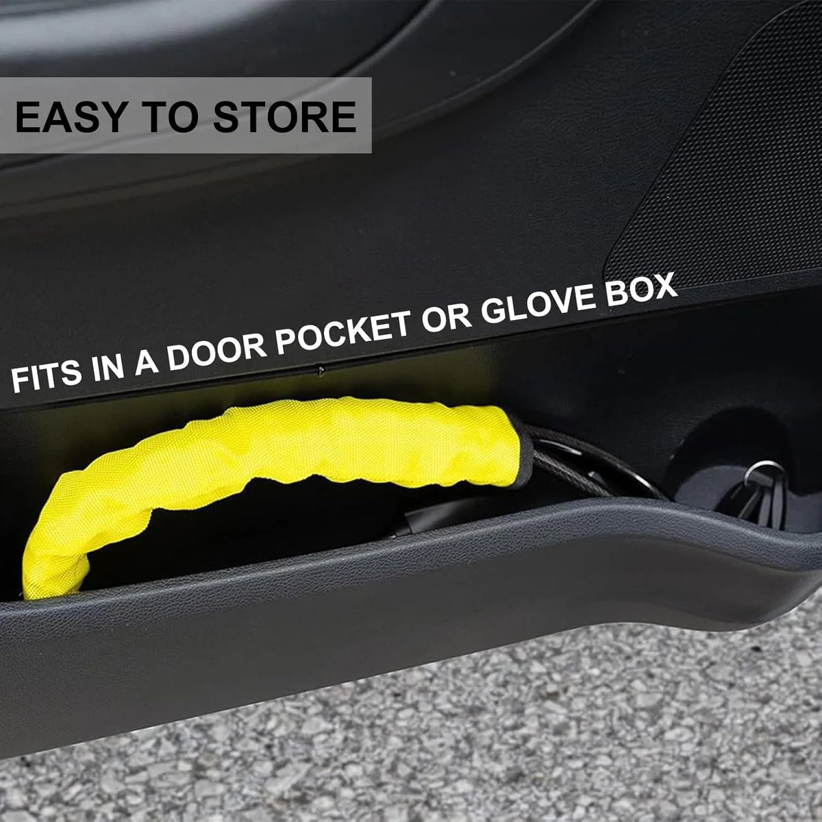 Car Steering Wheel Lock Seat Belt Locks Heavy Duty Universal Anti-Theft Device with 3Keys High Visibility Lock for Vehicle SUV